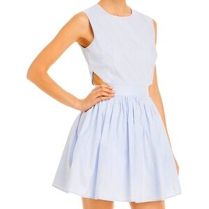 French Connections Adelade Womens Organic Cotton Cut-Out Fit & Flare Dress